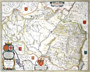 Aragonia Regnum, kaart van Blaeu op basis van Juan Butista Labaña, gepubliceerd in 1640.